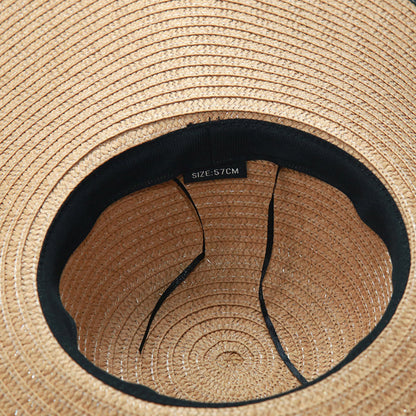 Oversized Beach Straw Hat for Women, Fashion Large Wide Brim Visor Hats Handmade Roll Up Floppy Cap