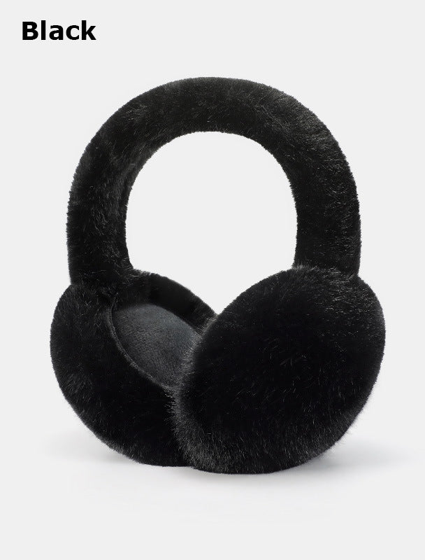 Foldable Ear Muffs for Women Faux Fur Winter Earmuffs Fluffy Ear Warmers Cute Ear Covers