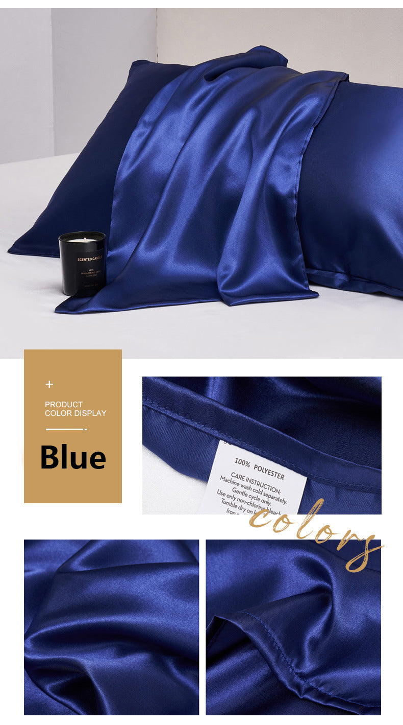 20 x 54" Premium Square Satin Silk Throw Pillowcase Body Size Pillow Cover With Hidden Zipper