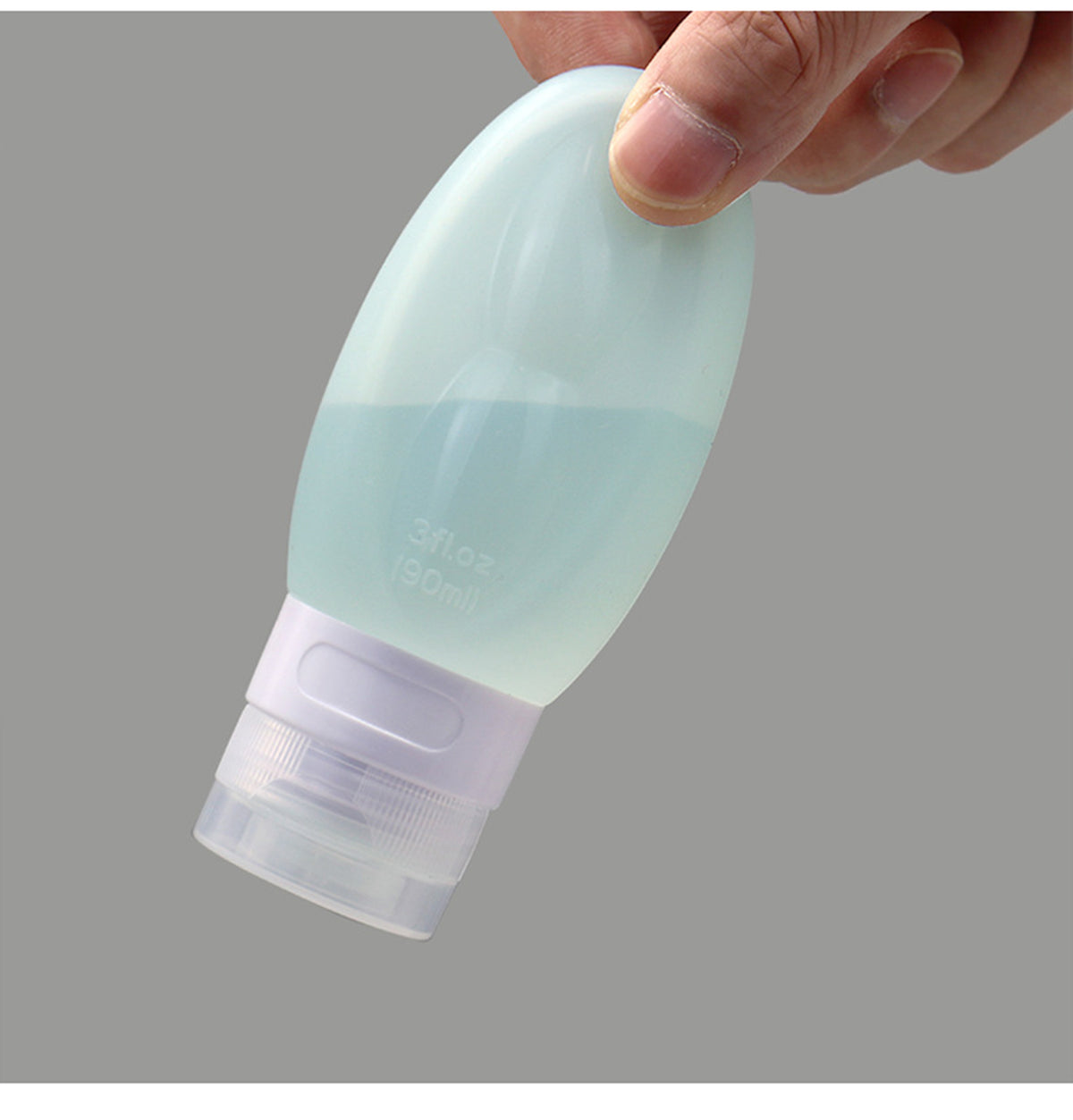 3 OZ Silicone Travel Split Bottles Travel Size for Shampoo,Conditioner,Lotion,Toiletries