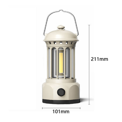 Rechargeable LED Light Retro Camping Lantern RPortable Waterproof Outdoor Tent Bulb Warm Camp Light