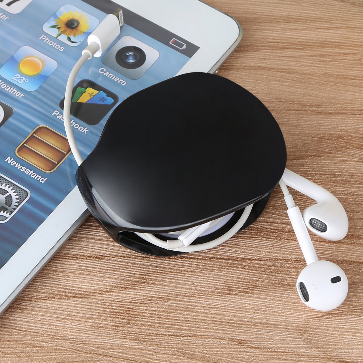 Automatic Wire Cord Winder Roll Earphone Cable Wrap Headphone Cable Holder Retractable Cord Organize