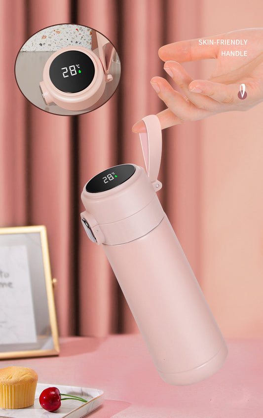 14Oz./430ml Smart LED Water Bottle Vacuum Insulated Bottle Thermal Cup W/Digital Temperature Display