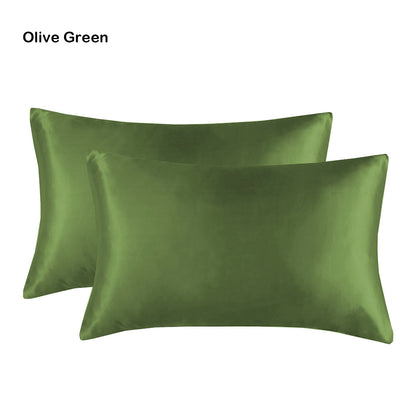 Full Printed 20 x 36" Premium Square Satin Silk Throw Pillowcase - Envelope Closure