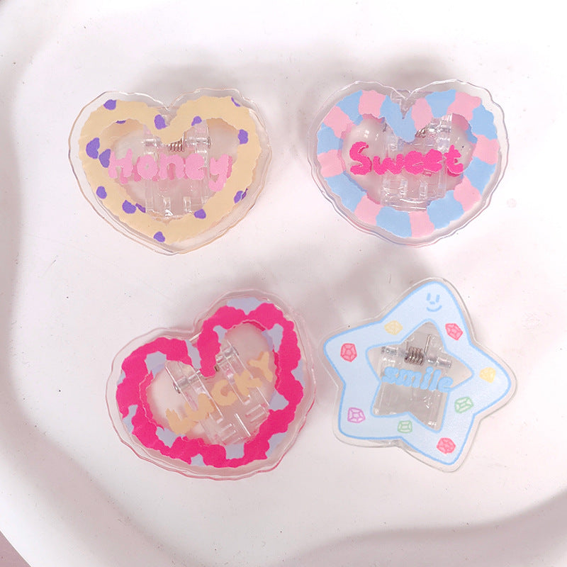 Acrylic Paper Photo Album Memo Clip Bag Binder Sealing Clips Food Bag Clamp -Two Sides Printing