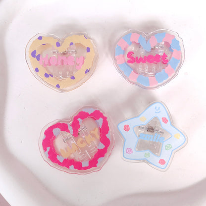 Acrylic Paper Photo Album Memo Clip Bag Binder Sealing Clips Food Bag Clamp -Two Sides Printing