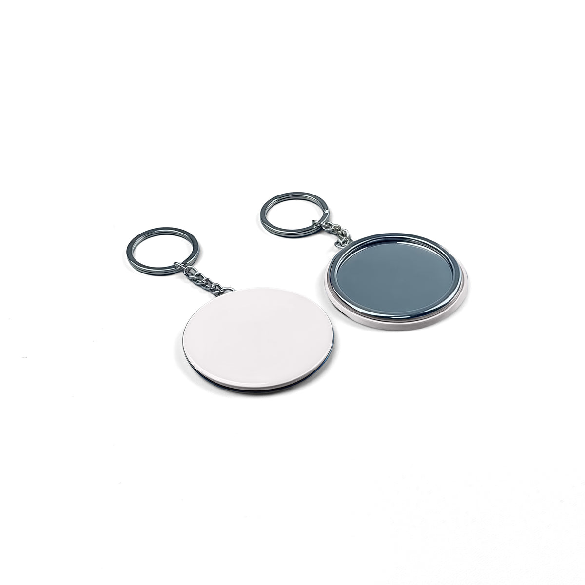 Full Color Button Mirror Keychain 3 x 3"