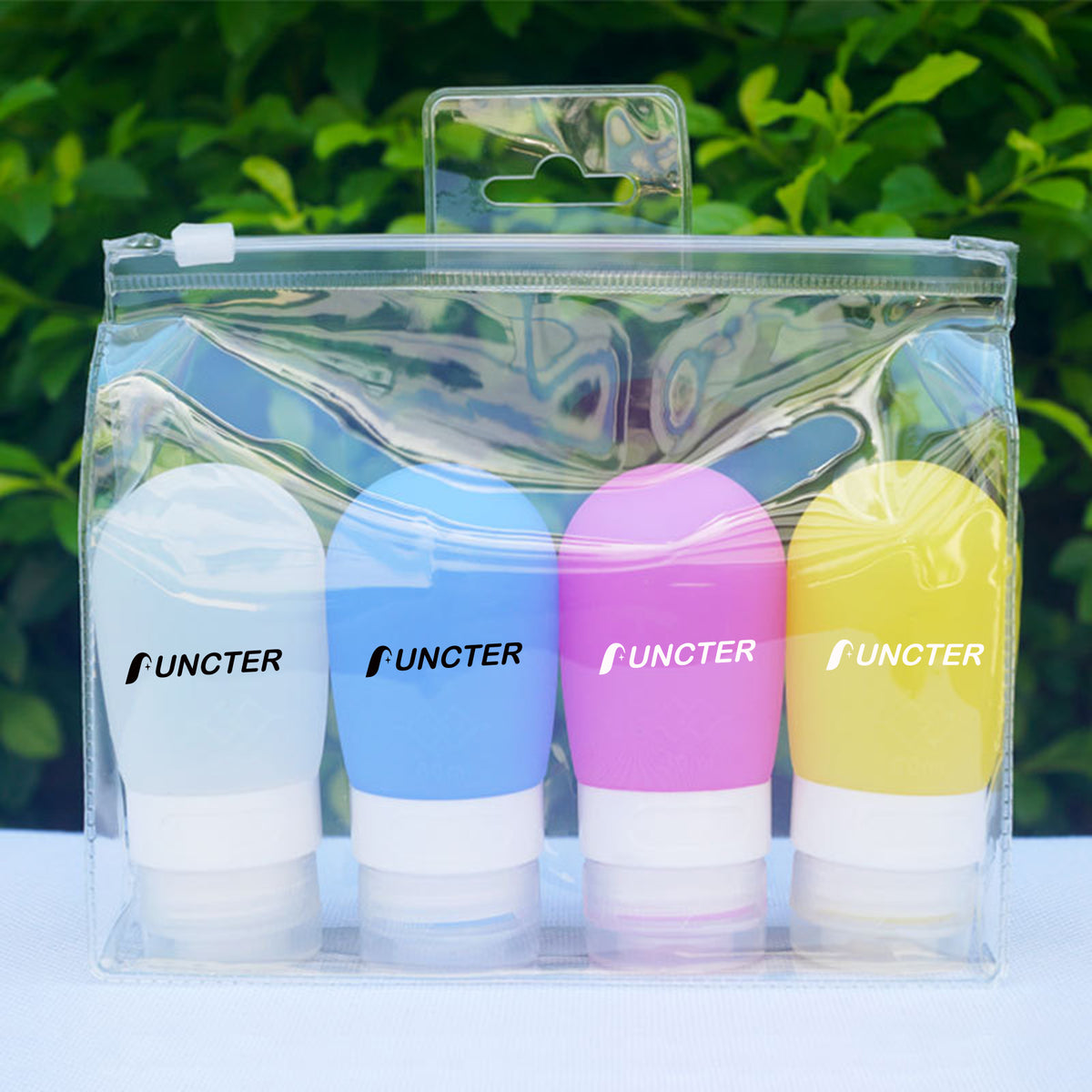 2OZ Travel Refillable Toiletry Bottles Set Travel Size Leak Proof Containers (4 Pcs Set)