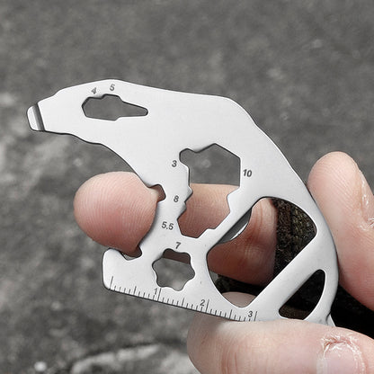 15" 1 Stainless Steel Bear Shape Keychain Multitool