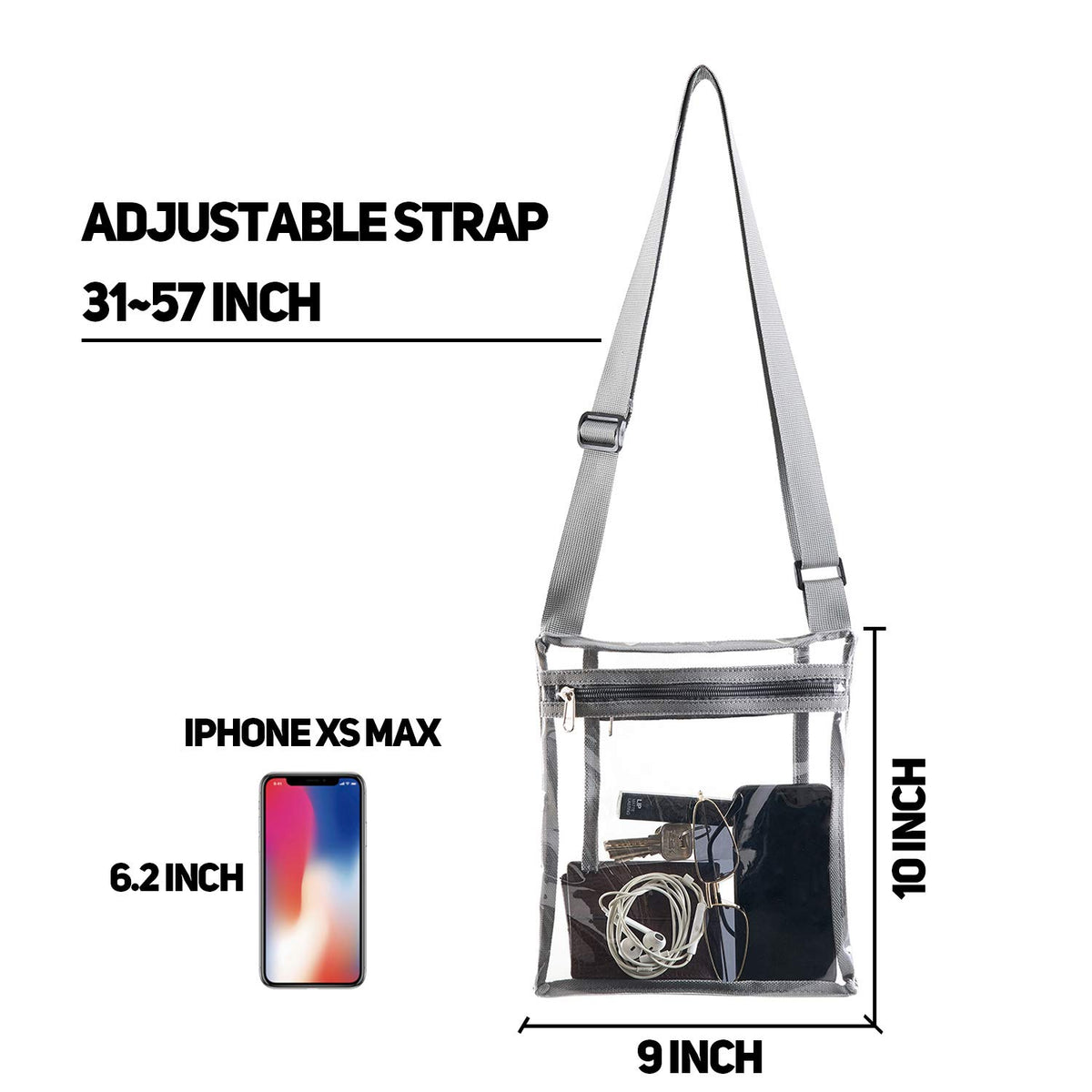 TPU Transparent Crossbody Bag Single Shoulder Bag