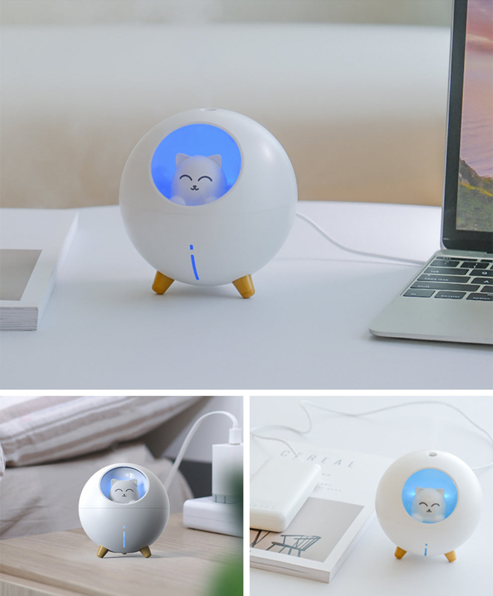 Mini Cute Cat Cool Mist Air Humidifier