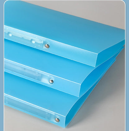 A4 Plastic 4-Ring Binder Document Organizer Folder Rounded Rings Binder