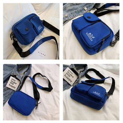 16 oz Canvas Mini Crossbody Bag Single Shoulder Bag Daily Cell Phone Purse Bag Stadium Approved Bag