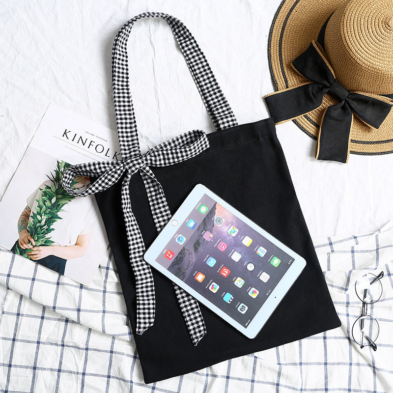 12 oz Canvas Grocery Shopping Tote Bag Single Shoulder Bag Daily Casual Bag For Students