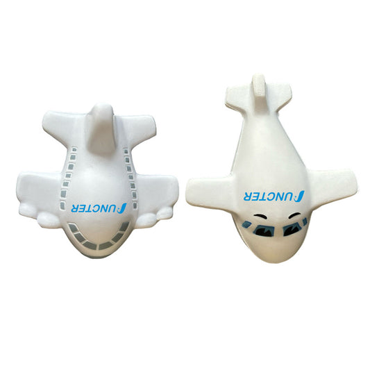 Light Grey PU Foam Aircraft Toy Decompression Model Decoration