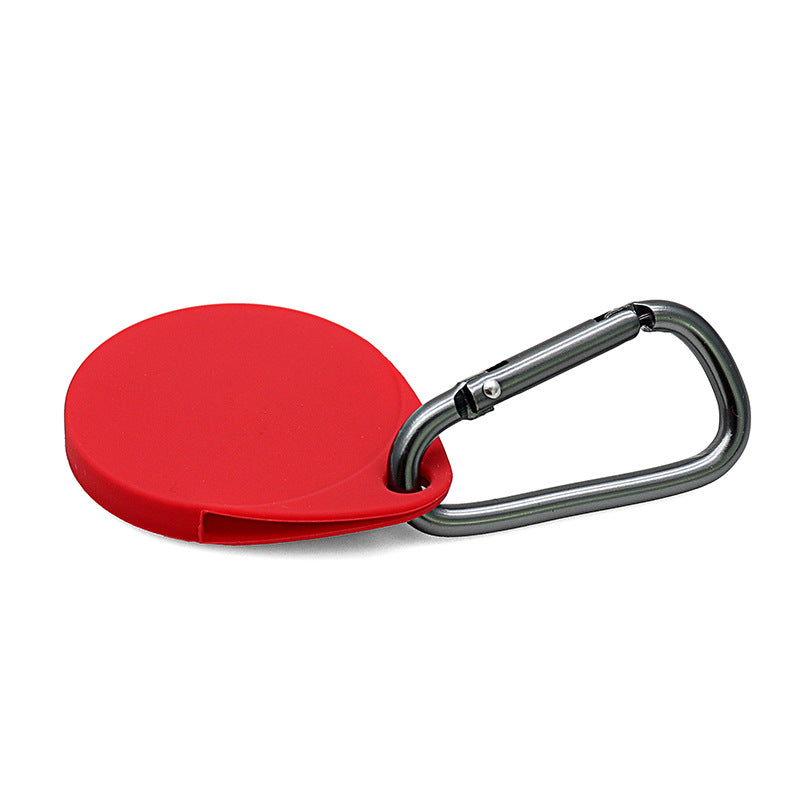 Silicone Key Tag Tracker Cover Key Ring Case Card Sleeve Anti-Lost Protector Holder Carabiner Clip