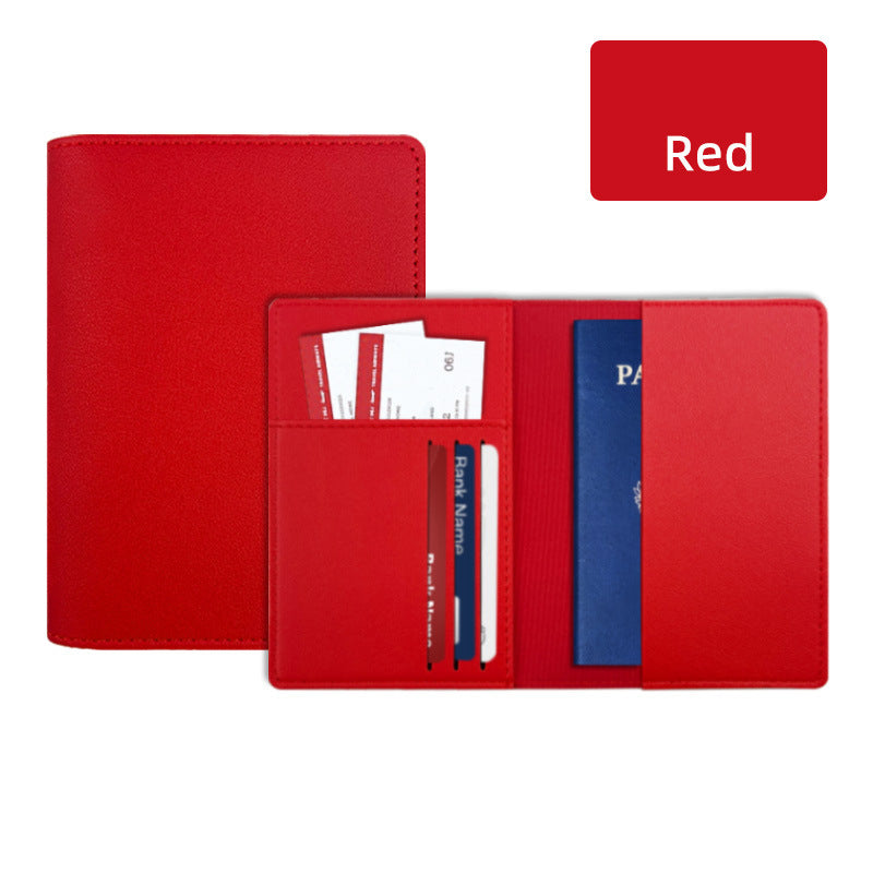 PU Leather Passport Holder Ticket Holder For Travel Slim Passport Wallet