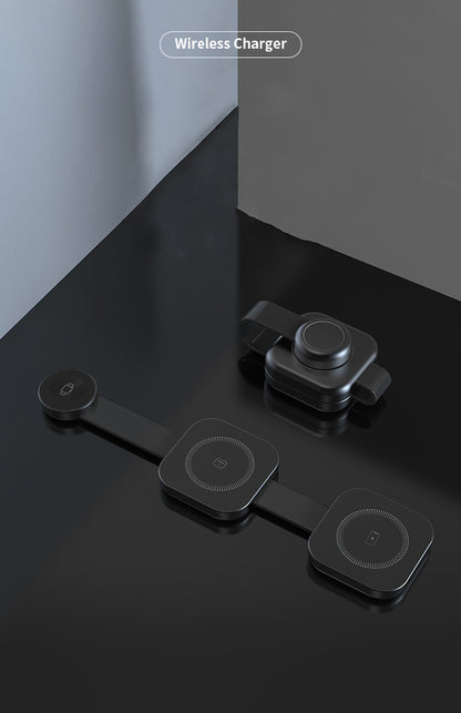 3" 1 Foldable Magnetic Wireless Charger Wireless Charging Pad For Multiple Device-Full color Print