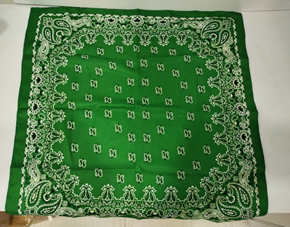 22'' x 22'' Twill Silk-like Fabric Bandanna W/Screen Printed Logo