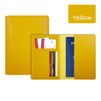 PU Leather Passport Holder Ticket Holder For Travel Slim Passport Wallet
