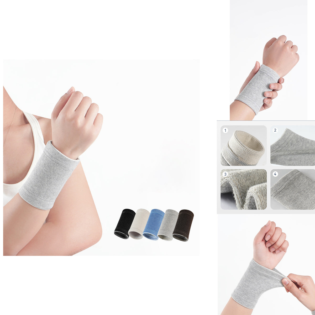Cotton Sports Wrist Support