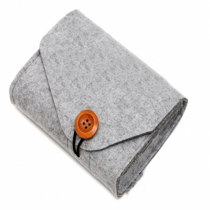 Mini Small Felt Purse Organizer Handbag Pocketbook Handle Bag