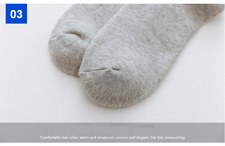 Men Casual Cotton Socks Mid-calf Length Socks For Adult Stretch Crew Socks Thick Warm Sock