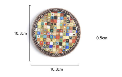 Cork Ceramic Round Shape Cup Coaster