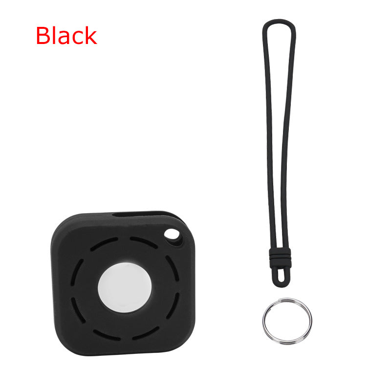 Square Silicone KeyTag Tracker Cover Access Card Sleeve Anti-Lost Protector Holder W/ Silicone Strap