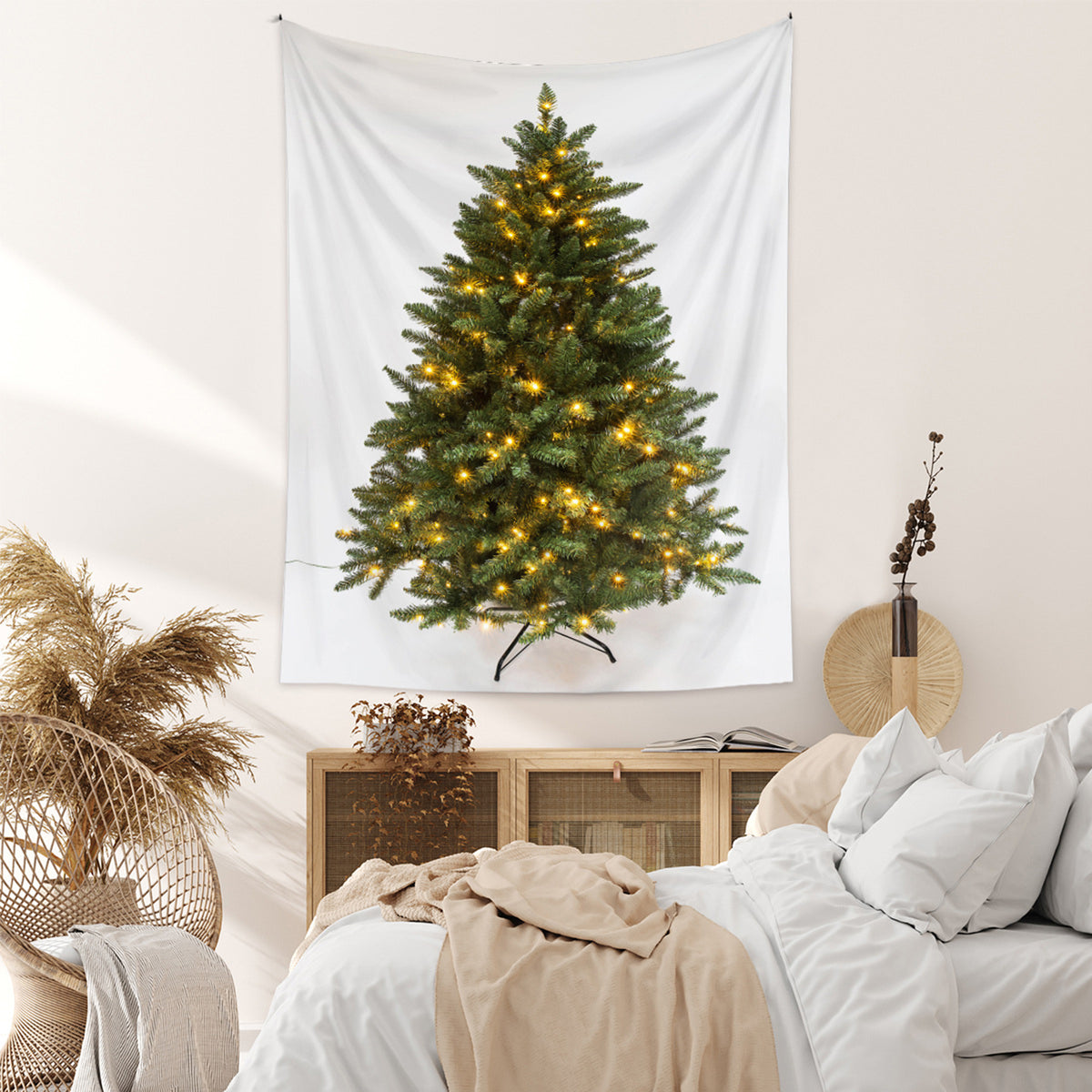 28.8" x 37.4" Christmas Tree Tapestry Wall Hanging Tapestries-#1