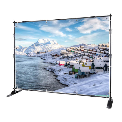 10' Adjustable Frame Banner Company Celebration Backdrop Wall Kit Backwall Adjustable Banner Stand