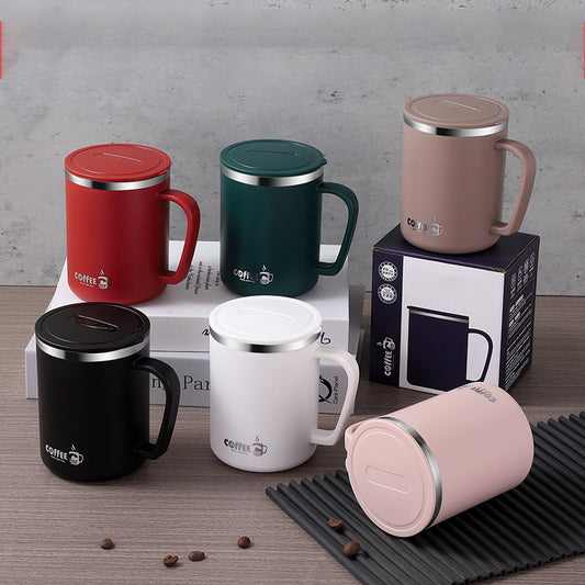 16 Oz. Stainless Steel Coffee Mug W/ Lid