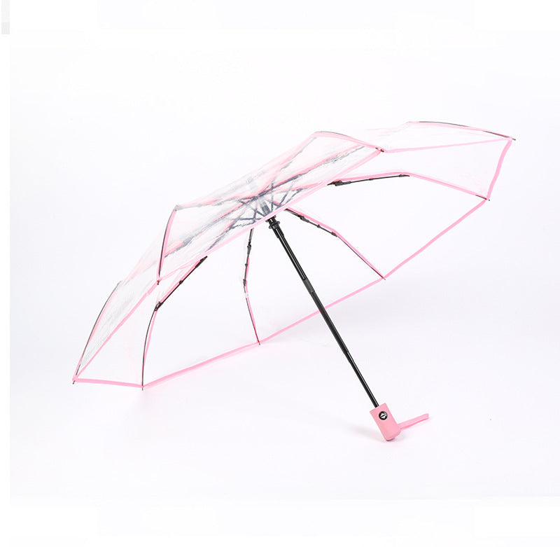 Tri-fold Automatic Transparent Umbrella