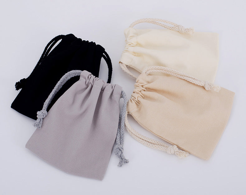 Custom Colorful 8 Oz Cotton Canvas Cloth Drawstring Bags Jewelry Wedding Candy Gift Bags