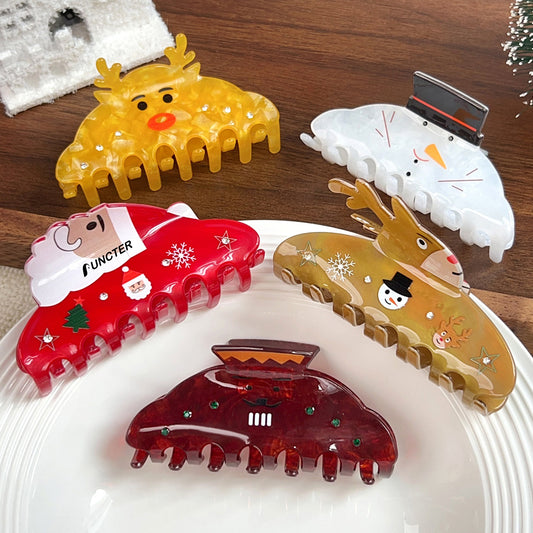 Christmas Hair Claw Clips Large Hair Clips