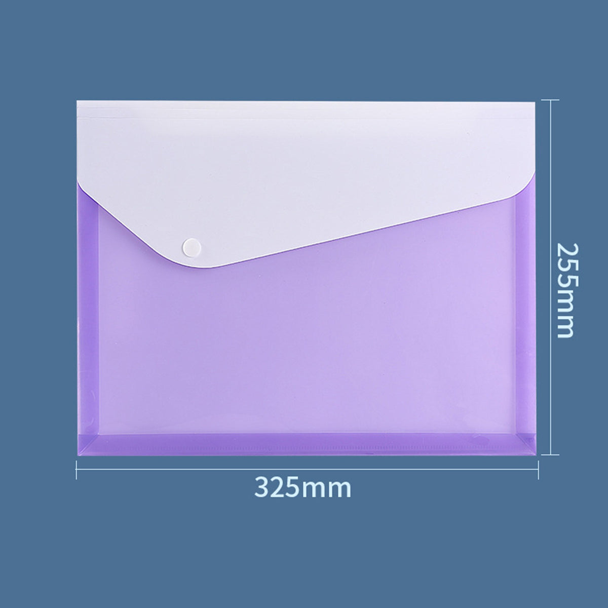 3-Layer Waterproof A4 Transparent Snap Button File Bag
