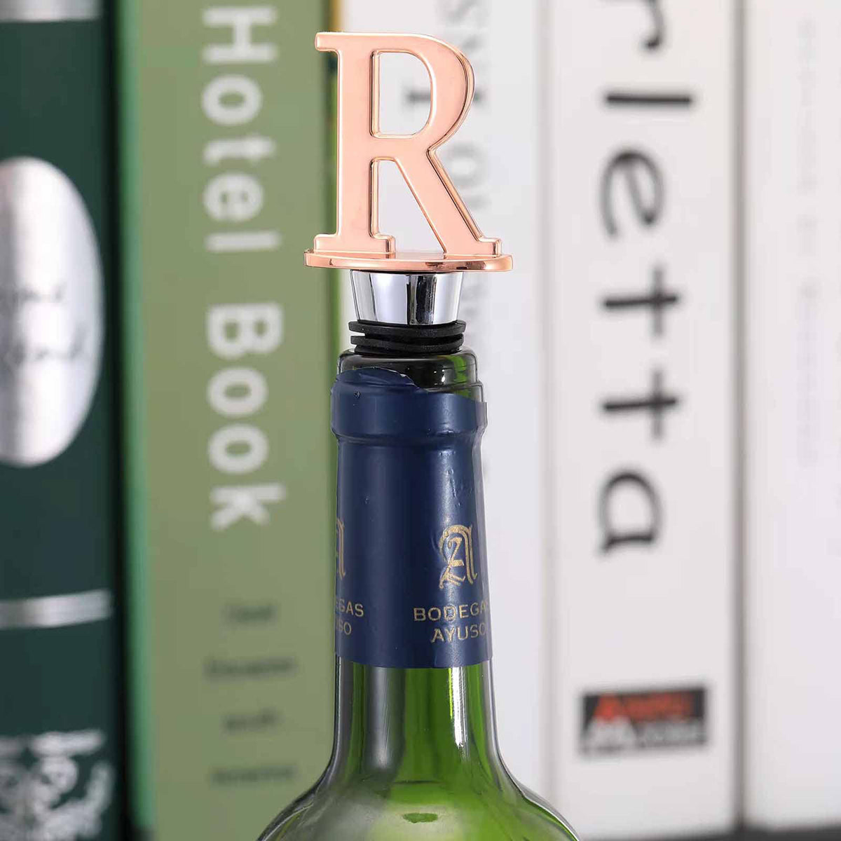 Metal Letter R Shape Reusable Wine Bottle Stoppers