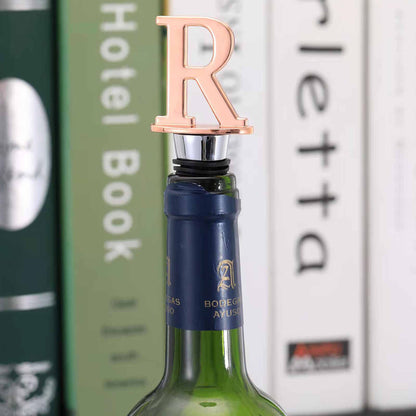 Metal Letter R Shape Reusable Wine Bottle Stoppers