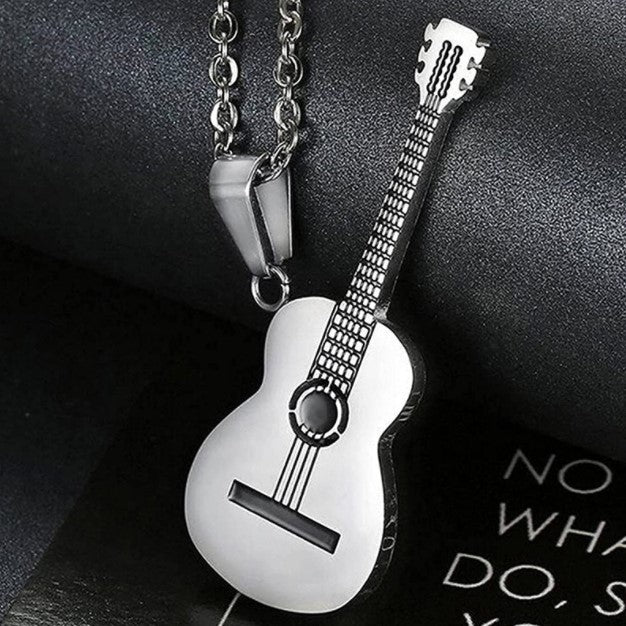 Stainless Steel Guitar Necklace