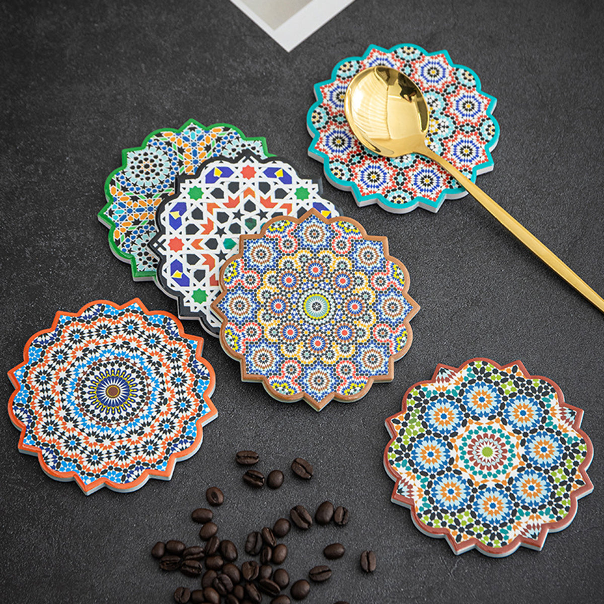 Flower Ceramic Stone Cup Coaster