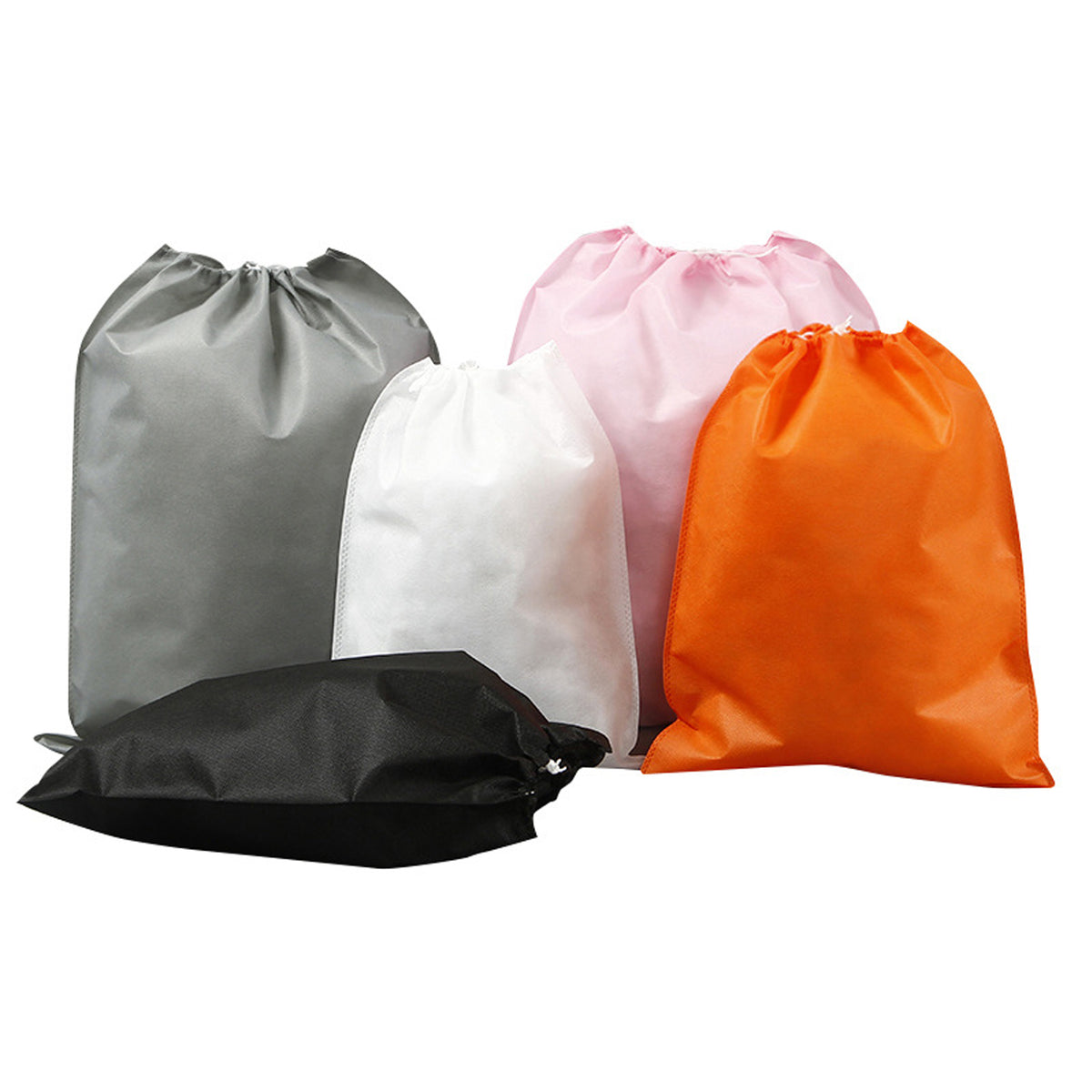 13.8" x 17.8" Non-Woven Drawstring Bag Travel Storage Bags Shoes Pouch