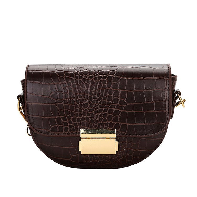 Women's Mini Alligator Print Crossbody Flap Closure PU Leather Shoulder Bag W/Adjustable Strap