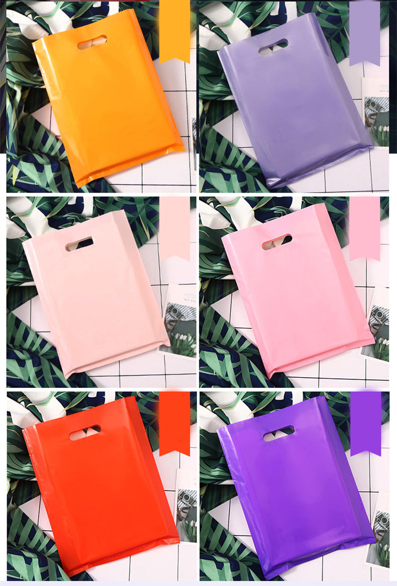 9"x12" 2.4mil Merchandise Bag W/ Die Cut Handle for Boutique Bag Shopping Clothes Packaging Bag