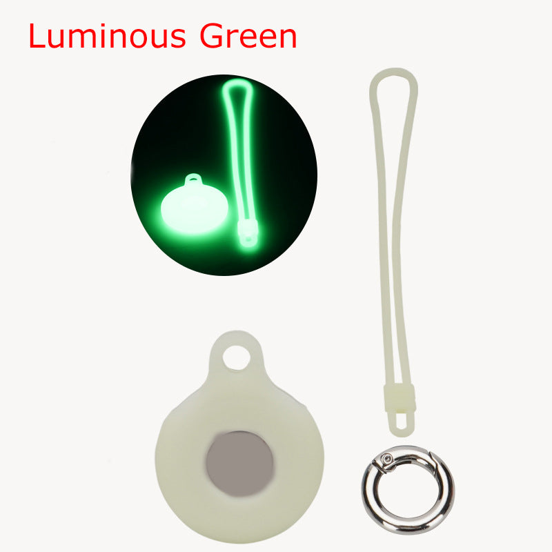 Circular Silicone KeyTag Tracker Case Access Card Sleeve Anti-Lost Protector Holder W/Silicone Strap
