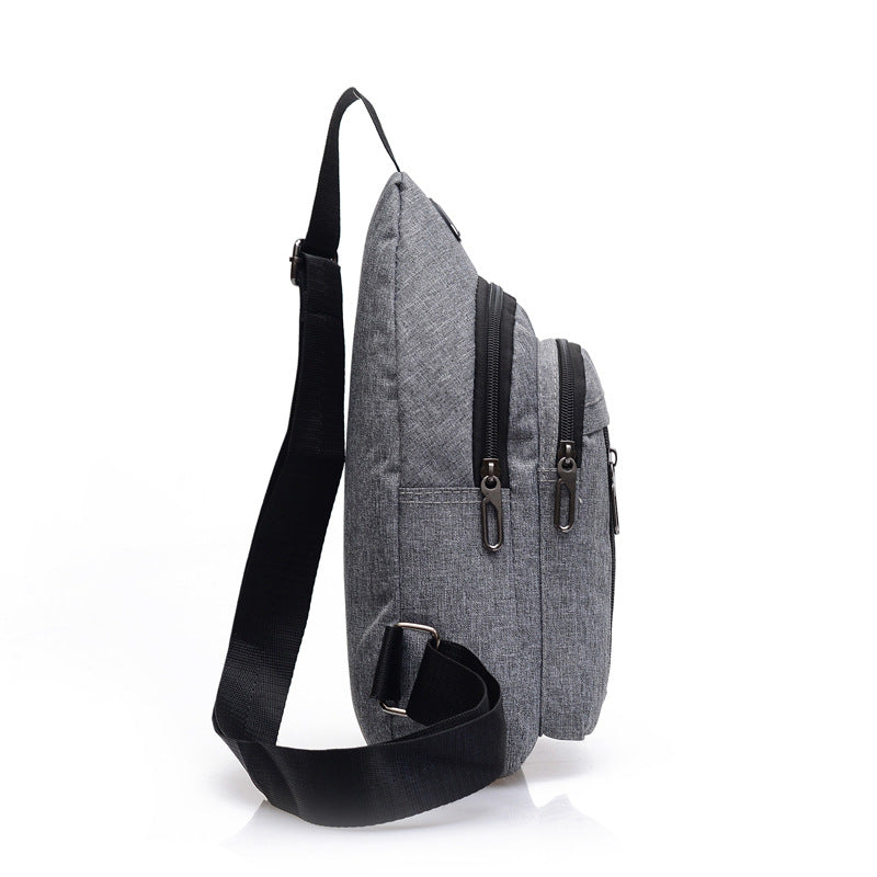 Sling Bag Chest Shoulder Backpack Travel Outdoors CrossBody Bags W/Earphone Hole