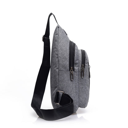 Sling Bag Chest Shoulder Backpack Travel Outdoors CrossBody Bags W/Earphone Hole