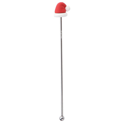 7.5 L Stainless Steel Christmas Hat Top Beverage Stirrers Mixing Sticks