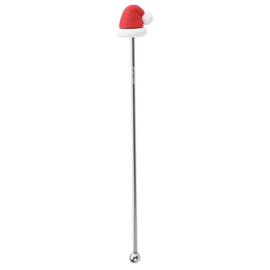 7.5 L Stainless Steel Christmas Hat Top Beverage Stirrers Mixing Sticks