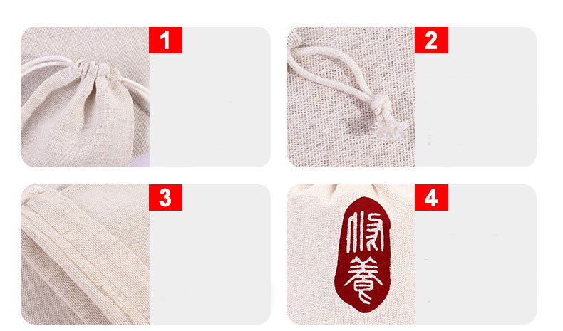 Custom 4" X 4.7" 8 Oz Flat Top Linen Cloth Drawstring Bags Jewelry Wedding Candy Gift Bags