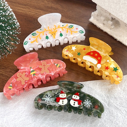 Christmas Hair Claw Clips Acrylic Large Hair Clips